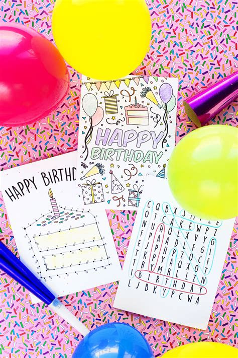  free printable birthday cards for kids studio diy
