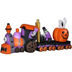 halloween inflatable train with organ player
