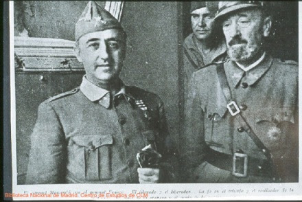 Moscardó y Franco tras la toma del Alcázar