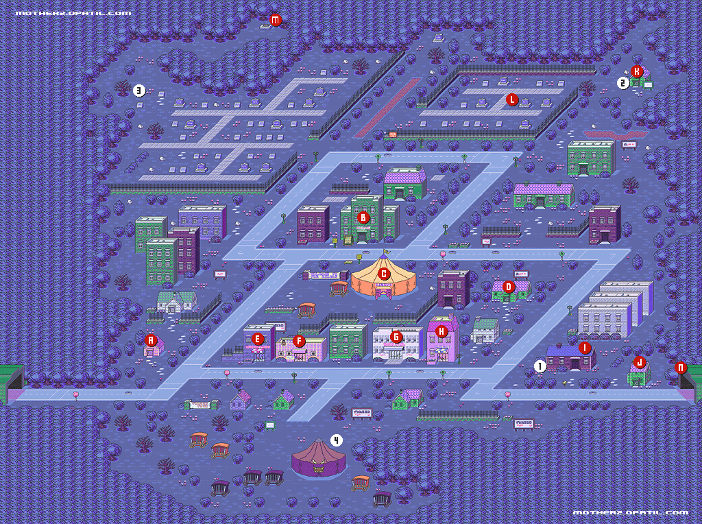 スリークの地図 マザー2 ギーグの逆襲 攻略 Mother2 攻略 ゲーム攻略メモ