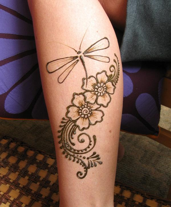 Dragonfly tattoo on foot
