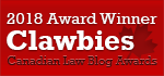 2018 Canadian Law Blog Awards Winner