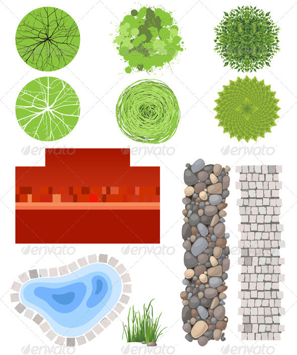 detailed landscape design elements – easy to make your own plan ...
