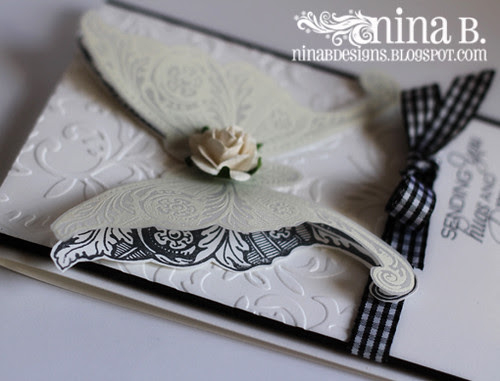 Butterfly in black and white detail