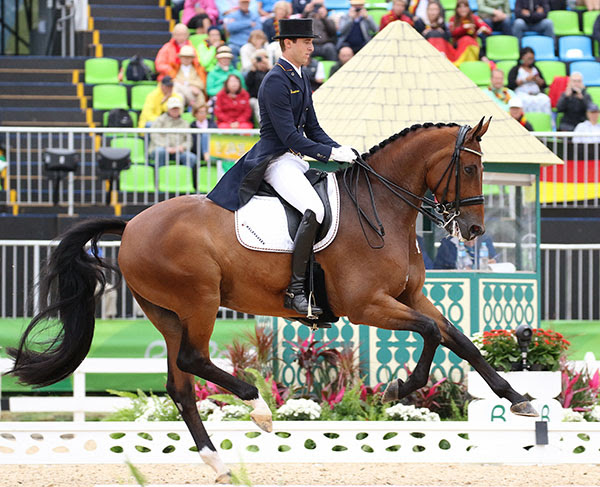 Sönke Rothenberger, 19 years old, and the nine-year-old Cosmo showing why the youngest combined age of horse and rider to make it to Germany's A-list were on a team that may be the most powerful ever. © 2016 Ken Braddick/dressage-news.com