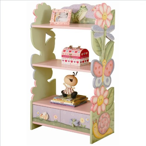 Teamson Kids Girls Bookshelf/Bookcase - Magic Garden Room Collection