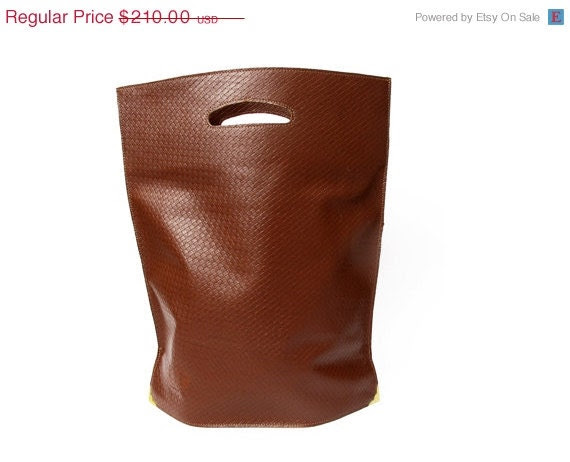 Valentine SALE Leather hand bag/ fold clutch, Brown color, JUD Hand made, Premium ,fashion,Office,Laptop,hipster,fashion,unisex,classic, Gif - JUDtlv