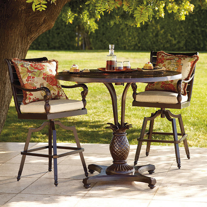 British Colonial Bar-height Seating - Frontgate