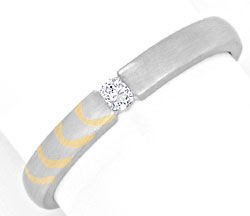 Originalfoto PLATIN GOLD SCHMUCK BRILLIANT-DIAMANT-SPANNRING