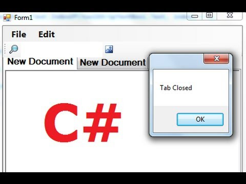 tutorial windows for 10 using using Current C# 69:Remove Tabcontrol tabpage from Tutorial selected