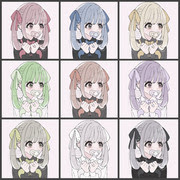 フリーアイコン 女の子 Pixiv年鑑 B