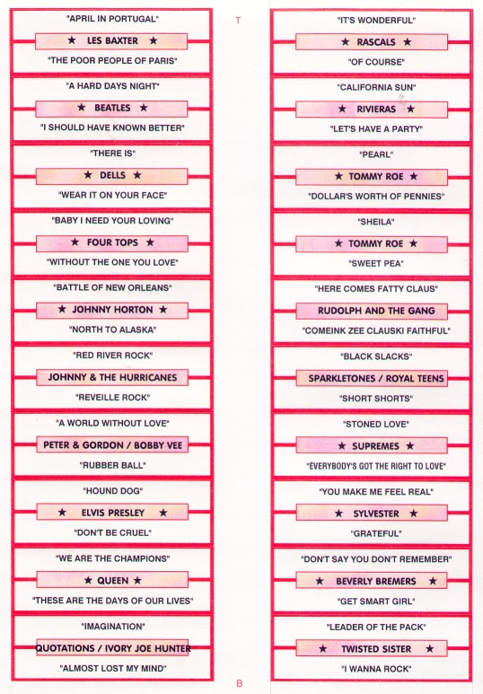 Juke Box Title Strips
