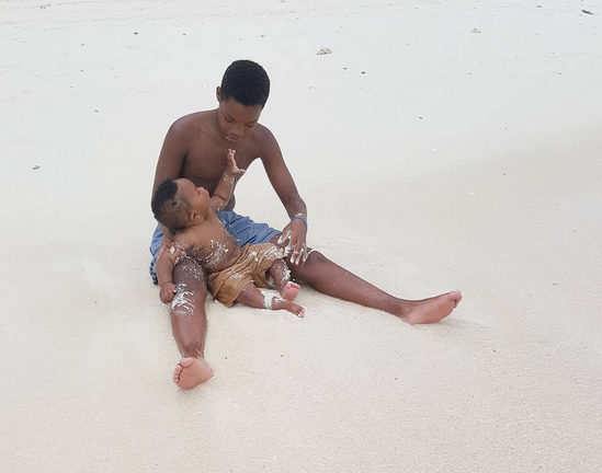 Adorable Photos Of BBA Contestant Pokello & Her Kids (2)