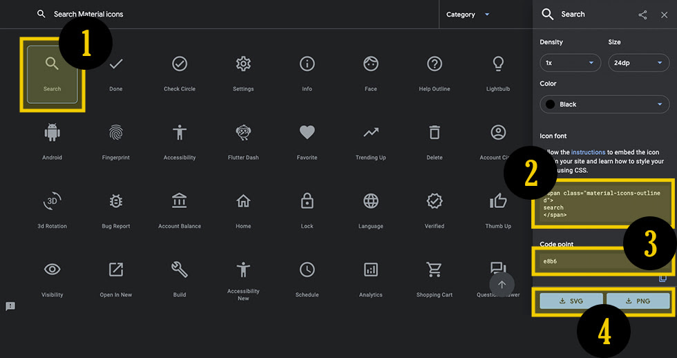 無料でwebアイコン使いたい放題 Googleマテリアルアイコンの使い方