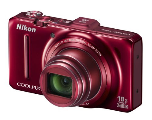 Nikon COOLPIX S9300 Compact Digital Camera - Red (16MP, 18x Optical Zoom) 3 inch LCD