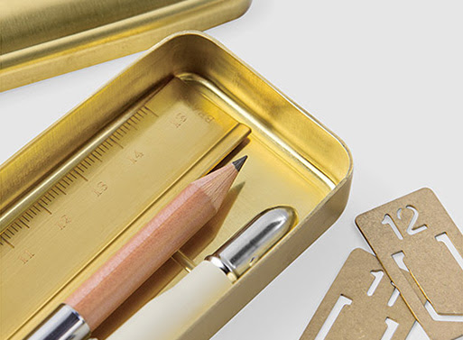 Brass Pencil and Pencil Case