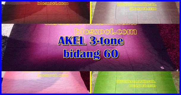 TUDUNG AKEL PLAIN BIDANG 60 3-TONE COLOUR