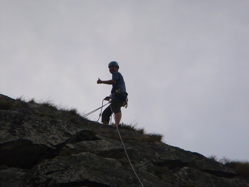 Abseiling at Traprain Law