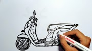 22+ Cara Menggambar Motor