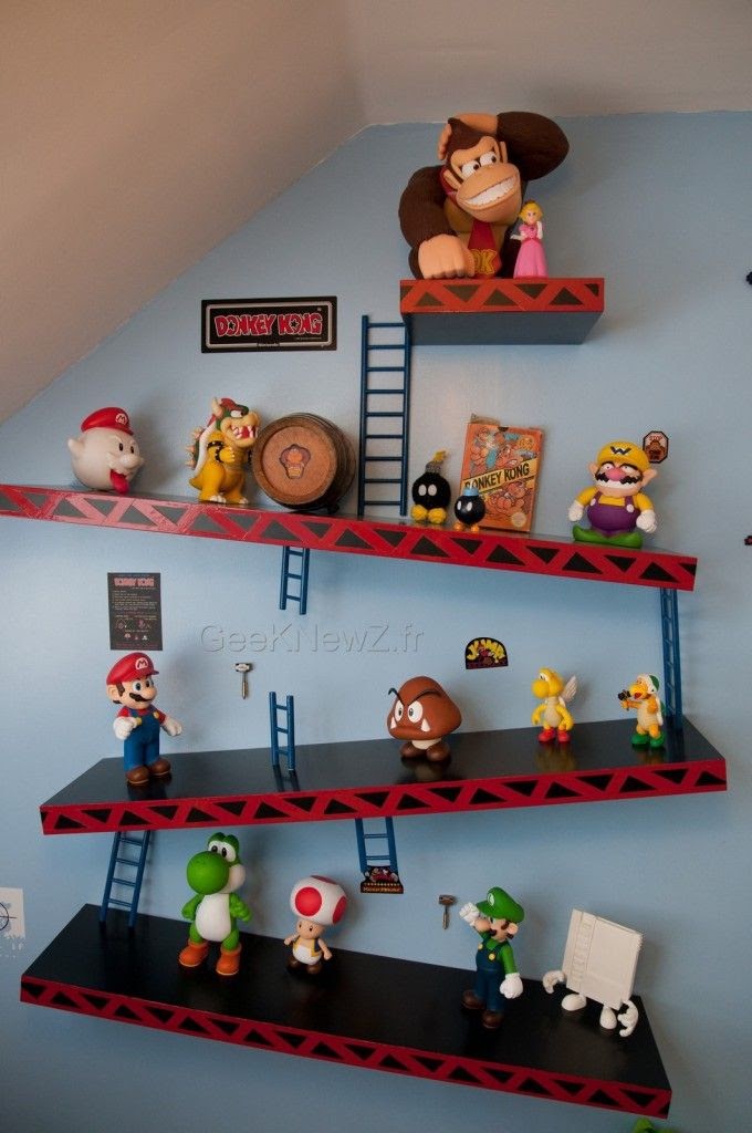 Super Mario Bedroom Ideas - Super Mario Bros. Bedroom....I love this trash can, so ... : To really sell the idea of super mario themed bedroom, you can fill the room with a number of super mario accessories.