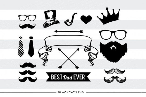 Download Father's day set of elements SVG file Cutting File Clipart ...