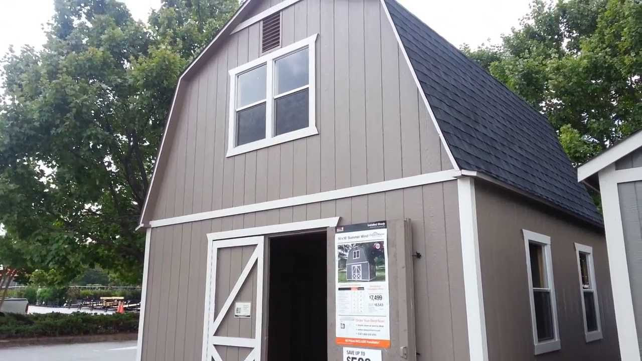 Home Depot Outdoor Storage Barn Summer Wind 16' x 16' SKU 