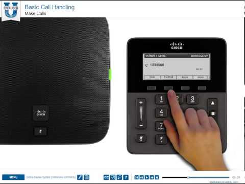VIDEO : cisco 8831 conference phone - make calls - training sample - for more information: website: http://www.enduseruniversity.com/tutorials-training sample - for more information: website: http://www.enduseruniversity.com/tutorials-cis ...