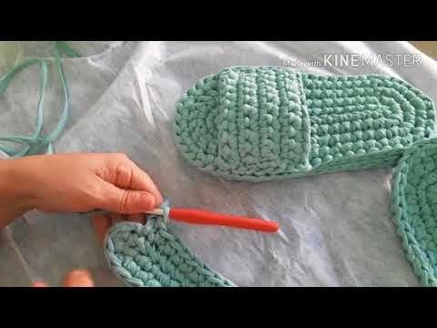 Passo a passo chinelo crochê fio de malha