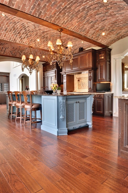 74 Stylish Kitchens With Brick Walls and Ceilings - DigsDigs