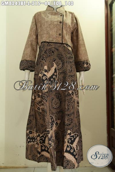 Model Baju Batik Modis Wanita Muslimah Gamis Batik Terbaru Desain
