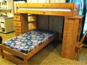 Bunk Bed With attached Desk/Dresser/Shelf - (Montour Falls/Watkins ...