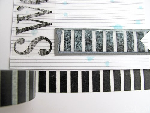 washi tape painted with Picket Fence Distress Stain