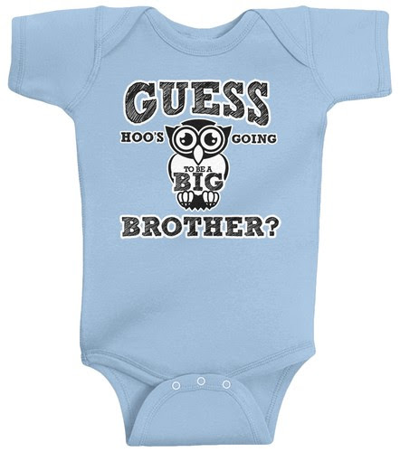 Unisex Clothing Newborn 5t Threadrock Baby Boys Guess Hoo S Going To Be A Big Brother Infant Bodysuit Owl One Pieces