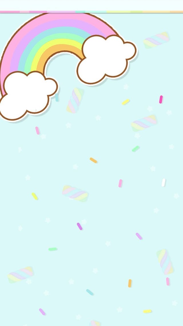 Kawaii Cute Rainbow Wallpaper For Iphone