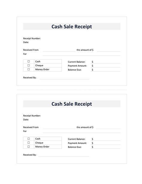 Sales Receipt Template