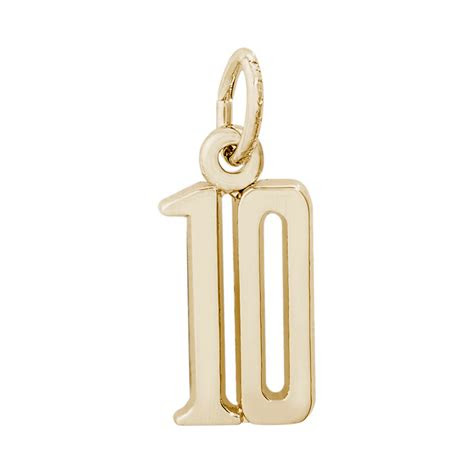 #pandora #charm #charmbracelets #gift #flower #jewelry #cute #pandoracharm. Rembrandt Number 10 Charm, 10K Yellow Gold: Precious