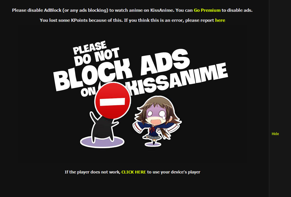 Adblock Plus • View topic - kissanime