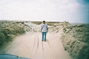 Road off the escarpment to the salt flats