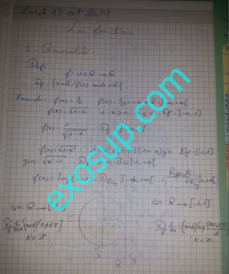 cours de Mathématiques svt s1