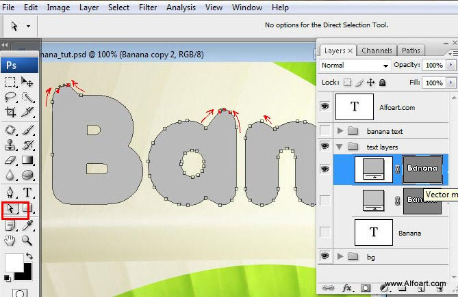 Banana 3D text effect, yellow text, fruit text effect in photoshop, free psd file, funny and cute text