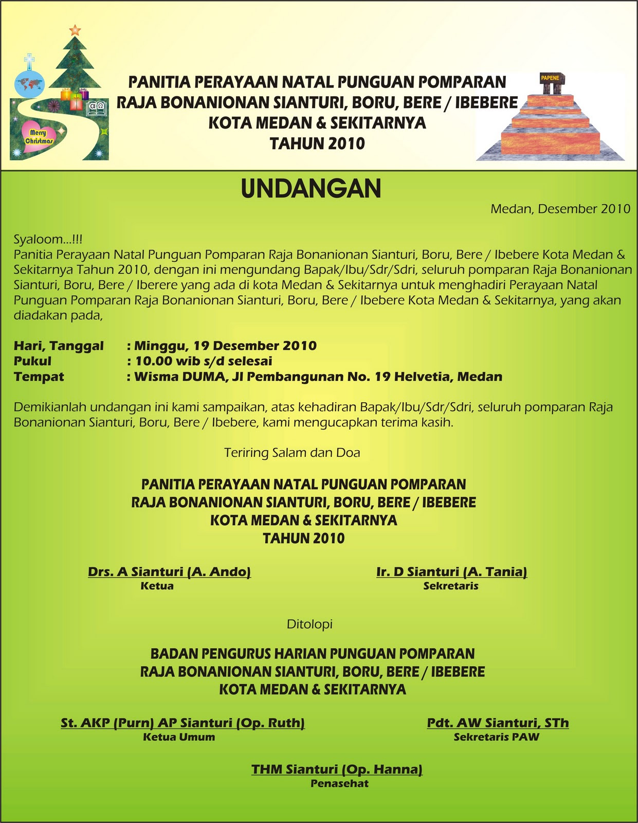 Contoh Surat Undangan Kebaktian Syukur - Contoh Isi Undangan