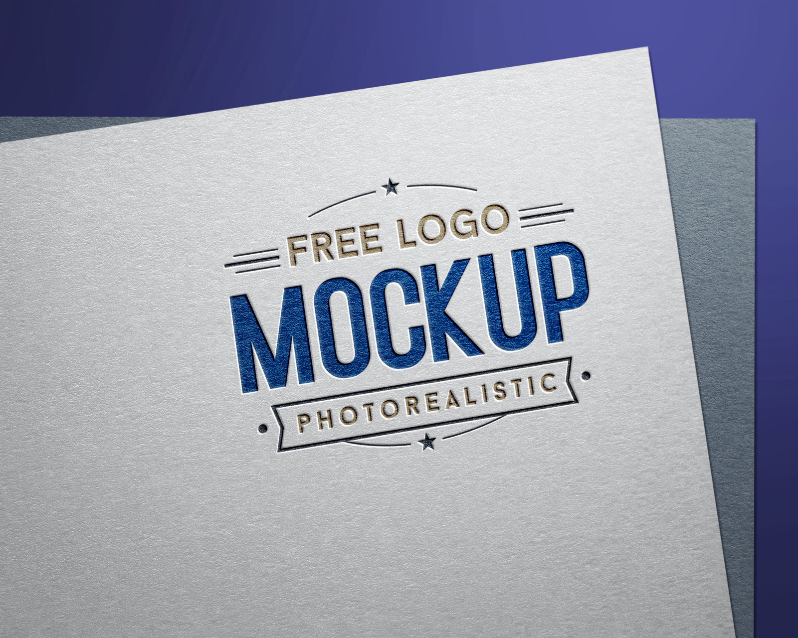 Download Free Debossed Color Logo Design / Logotype Mockup PSD - Good Mockups
