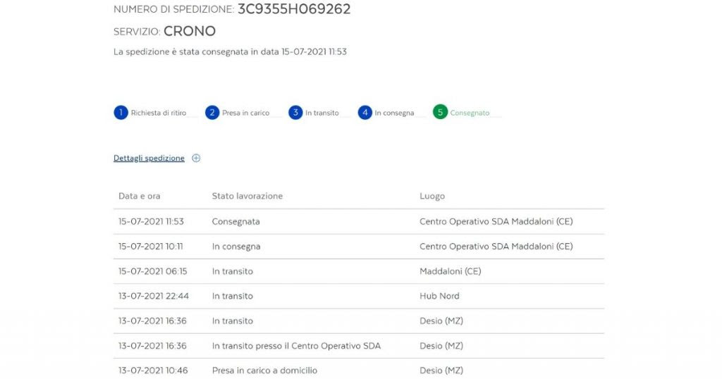Come tracciare il tuo pacco con SDA | Truckpooling