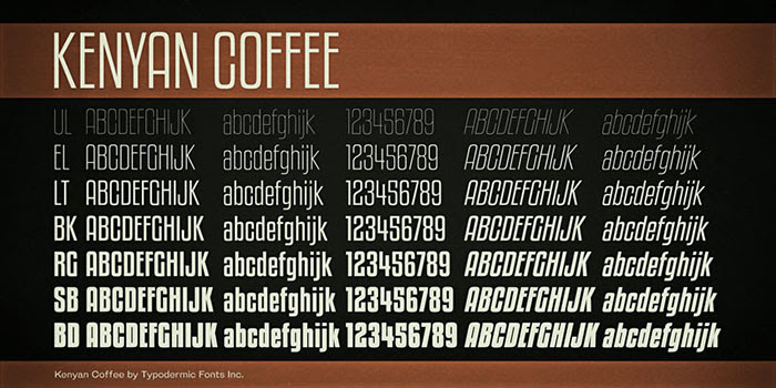 Download Kenyan Coffee font
