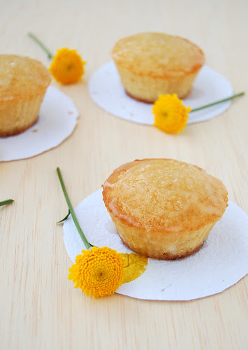 Almond cakes with sugared apple icing / Bolinhos de amêndoa com cobertura açucarada de maçã