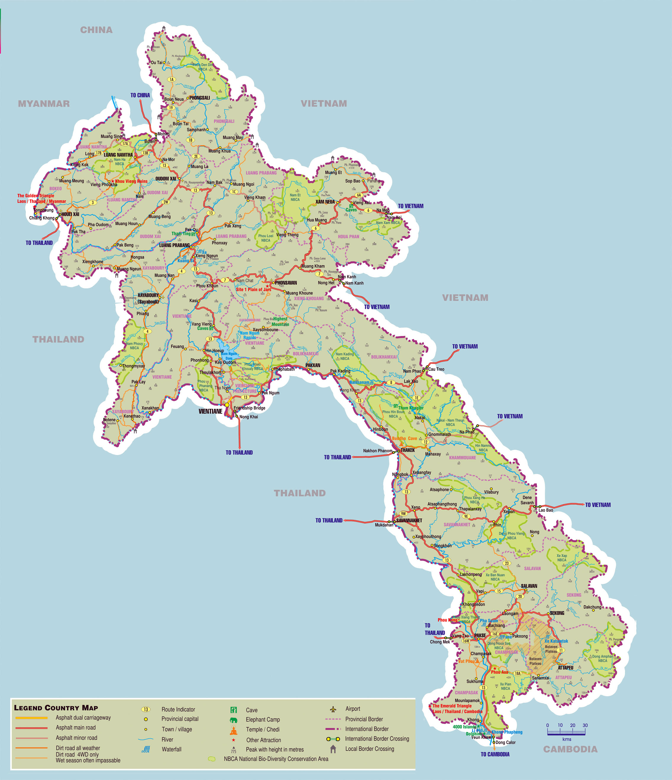 Map of Laos