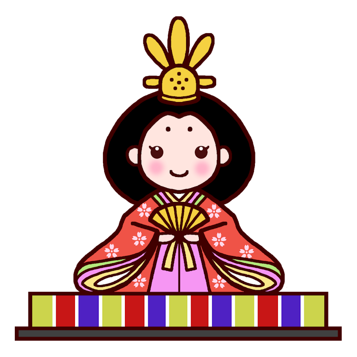 お雛様 カラー ひな祭りの無料イラスト 春の行事 季節素材