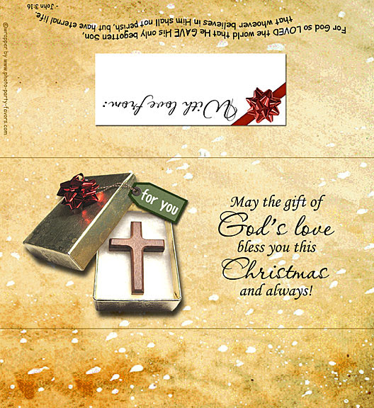 God's Love Christmas Candy Bar Wrapper - Free Printable Chocolate Bar Wrapper