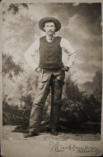 vintage studio portrait of a cowboy