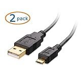 Cable Matters 2 Pack, Gold Plated Hi-Speed USB 2.0 Type A to Micro-B Cable 6 Feet
